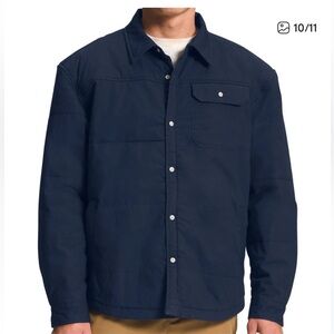 The North Face Men's Heatseeker Navy Snap Shirt Jacket Insulated M66 Medium